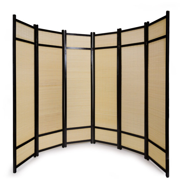 Mistana Quimir 264cm W x 175cm H 6 Panel Bamboo/Rattan Folding Room